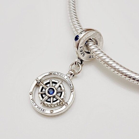 Pandora Spinning Compass Dangle Charm - Picture 2 of 4